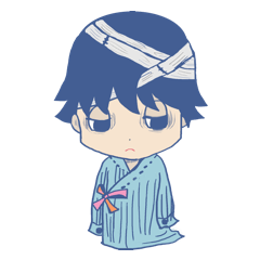 [LINEスタンプ] 病人くん 
