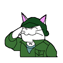 [LINEスタンプ] ネコ大尉
