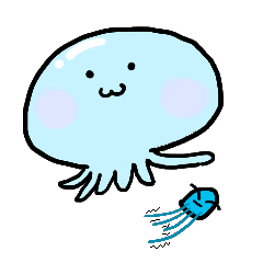 [LINEスタンプ] 水クラゲ、く〜ちゃんの一日 fetchpriority=high