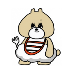 [LINEスタンプ] おむつぐま くまぱん 