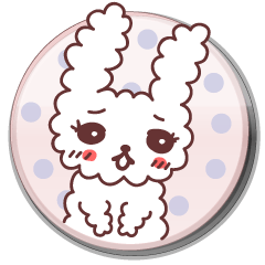 [LINEスタンプ] 照れ屋のウサギ (英語版) 