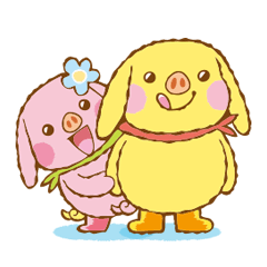 [LINEスタンプ] ブタゾウとハナコ 