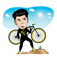 [LINEスタンプ] Mr.Bike-Man (Thai) 