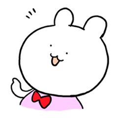 [LINEスタンプ] 耳の短いうさぎ 
