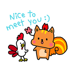 [LINEスタンプ] Squirrel and Chick 