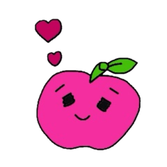 [LINEスタンプ] シンプルりんごちゃん
