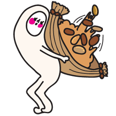 [LINEスタンプ] 牛 にゅう子さん 2。豆 にゅう子さん登場！ fetchpriority=high