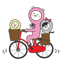 [LINEスタンプ] フード付きアニマル fetchpriority=high