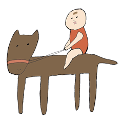 [LINEスタンプ] 自由気ままな赤ちゃん