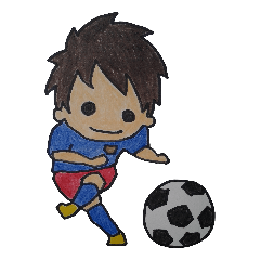 [LINEスタンプ] 手書きサッカー日記スタンプの画像（メイン）