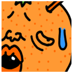 [LINEスタンプ] おかしなオレンジとグレープ 