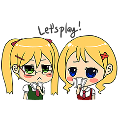 [LINEスタンプ] Chibi Style Girls - (ENG) 