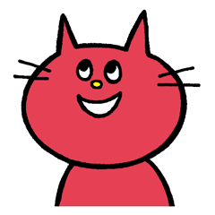 [LINEスタンプ] 赤いネコの生活 