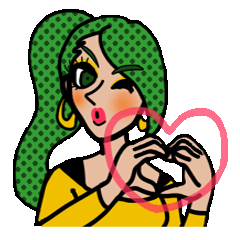[LINEスタンプ] おしゃれガール(ワールド版) 