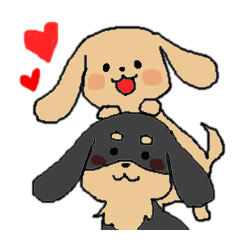 [LINEスタンプ] ダックス！ハルカ＆セナ
