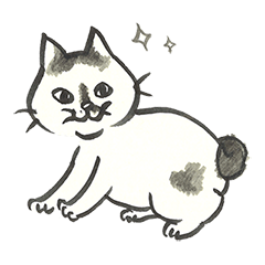 [LINEスタンプ] 墨猫 その二 