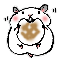 [LINEスタンプ] おきらくハムハム 