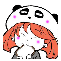 [LINEスタンプ] パンダのきぐるみを着た女の子