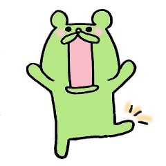 [LINEスタンプ] あごはずれっくま 