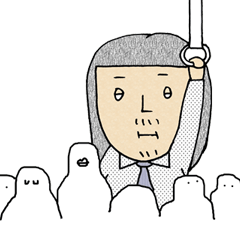 [LINEスタンプ] 怠け者の髭ロン毛君 