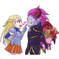 [LINEスタンプ] ネガティブ魔王と勇者ちゃん 