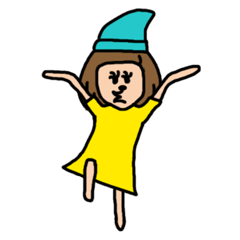 [LINEスタンプ] ウェービーボブガール 