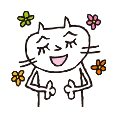 [LINEスタンプ] 白ネコのコジロウ