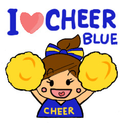 [LINEスタンプ] チアリーダー青ユニフォーム fetchpriority=high