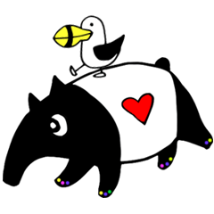 [LINEスタンプ] 面白いマレーバク 