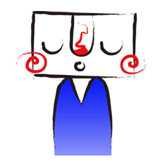 [LINEスタンプ] しかくん