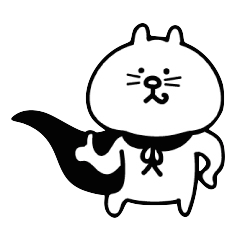[LINEスタンプ] マントを着けたネコ その1 fetchpriority=high
