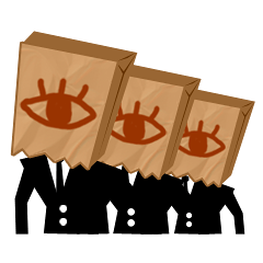 [LINEスタンプ] paper bag mask 006 