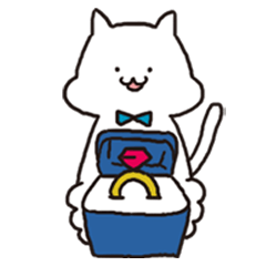 [LINEスタンプ] プロポーズにゃんこ 
