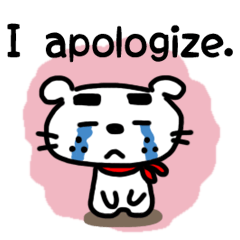 [LINEスタンプ] Dog of the mustache 1 (English version)