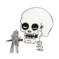 [LINEスタンプ] ドクロのガイコシ君（挨拶＆感情 編）