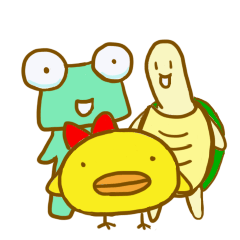 [LINEスタンプ] しかくい顔のカエル一家とおともだち 