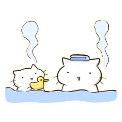 [LINEスタンプ] なんかしてるネコ 