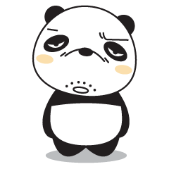 [LINEスタンプ] やさぐれてるパンダ