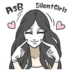[LINEスタンプ] AsB - Silent Girls Vol.1 The Pantomime 