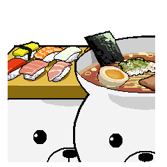 [LINEスタンプ] ラーメングマとスシクマ