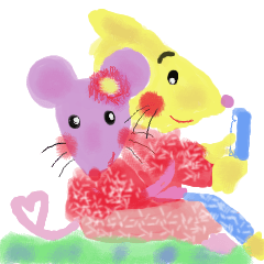 [LINEスタンプ] のほほんねずみとどうぶつたち 