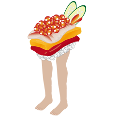 [LINEスタンプ] SUSHIASHI 