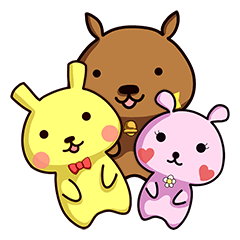 [LINEスタンプ] MOKArabbit(KIKI＆NINI＆GOGO) fetchpriority=high