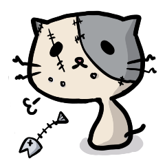 [LINEスタンプ] つぎはぎねこにゃん 