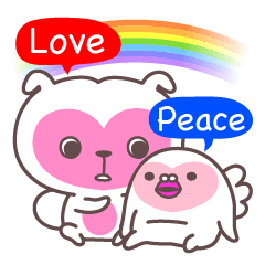 [LINEスタンプ] 愛と平和 