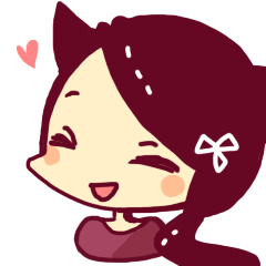 [LINEスタンプ] 猫耳の女の子（黒髪ちゃんと金髪ちゃん）