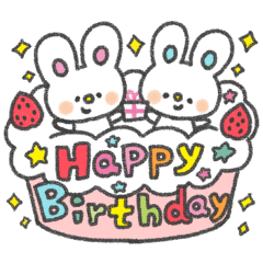 [LINEスタンプ] ふたごうさぎのピピとポポ 
