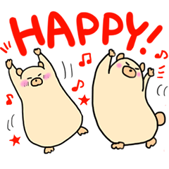 [LINEスタンプ] くまのHAPPYスタンプ♪ 