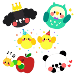 [LINEスタンプ] カラフルあにまるず fetchpriority=high