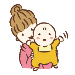 [LINEスタンプ] 赤ちゃんと時々ママ 